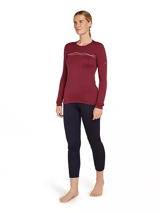 ICEBREAKER | Camiseta funcional de mujer Mountain Pulse 200 | dunkelrot